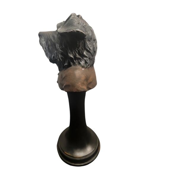 Terrier Dog Bust Home Decor Hand Painted Fanatics - Picture 6 of 9